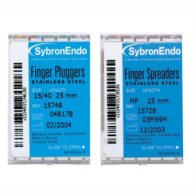 143-15725 Sybron Endo Finger Spreaders, 21mm Assorted XF-M, 6pk