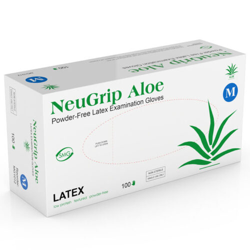 71-MG1012 NeuGrip Aloe Latex Exam Gloves, Medium, 10 bx/cs