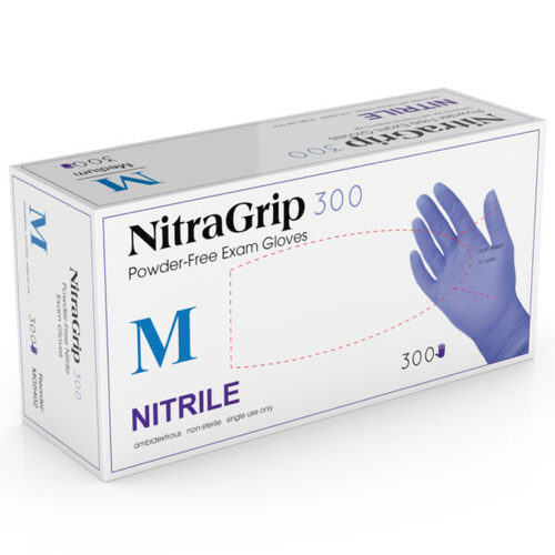 71-MG5402 NitraGrip 300 Nitrile Exam Gloves, Medium, 300/bx