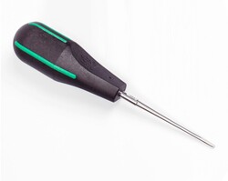 Luxator Forte Elevator F25 - 2.5 mm Straight Blade Luxator. Black Handle with Green Stripes. Extra strong tip for elevation. Proven and acclaimed ergo