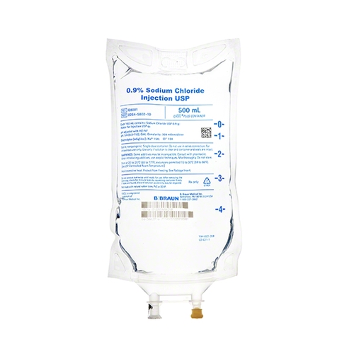 201-Q8001 ExcelPlus Sodium Chloride Injections, 0.9%, 500 ml