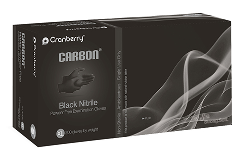 32-CR3238 Carbon Nitrile Black Gloves, Large, 200/bx