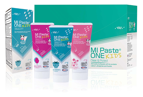 500-437120 MI Paste ONE Kids - Assorted Flavors (Bubblegum, Cotton Candy and Raspberry), box of 10