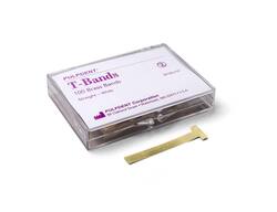 Pulpdent "T" Bands, Brass, Straight/ Wide, �", pack of 100