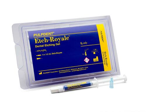 96-ER Etch-Royale Etching Gel Kit Contains: 4 x 1.2mL Syringes + 20 Pre-Bent Applicator Tips