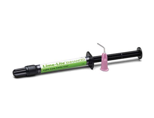 96-LLE3 Lime-Lite Enhanced Light Cure Cavity Liner Kit Contains:  3mL/5 gm Syringe + 20 Applicator Tips
