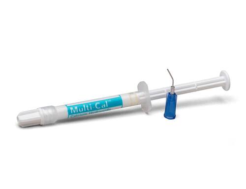 96-MULTI Multi-Cal Calcium Hydroxide Kit Contains: 4 x 1.2mL Syringes + 8 Applicator Tips
