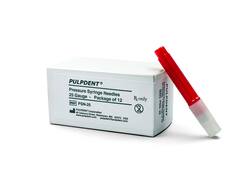 Pulpdent Pressure Syringe Needle, 25G x 1�", Red, 100/pk