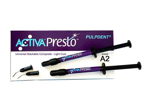 96-VPF1A4 Activa Presto A4 Shade Kit (cervical shade), 2 x 1.2mL/2 gm syringes + 20 applicator tips