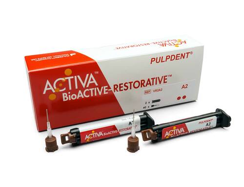 96-VR2A1 Activa BioACTIVE Restorative Value Refill, Shade A1 Contains: (2) 5mL Syringe + 40 Mix Tips (with Bendable 20g Metal Cannula)