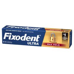Oral B Fixodent Ultra Max Hold Denture Adhesive, 2.2oz, 24/bx