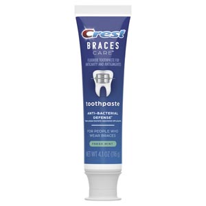 23-80363708 Crest Braces Care Toothpaste, 4.1oz, Fresh Mint, 24/cs