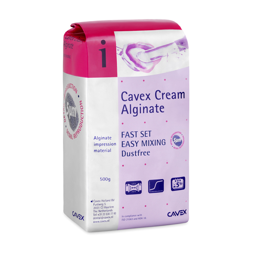 209-AA605 Cavex Cream Alginate, Fast Set, Dust-free, 500g bag