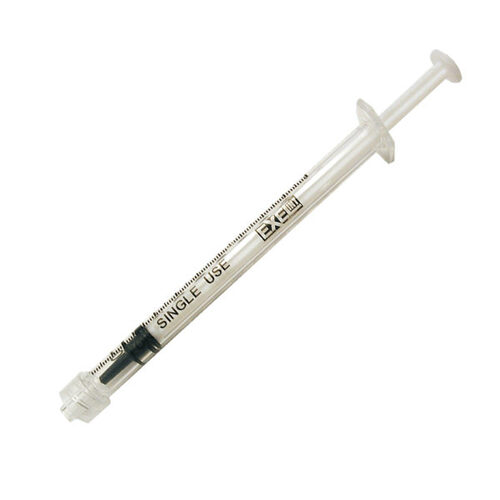 162-26050 Exel Lure Lock Syringe Only, 1mL, 100/bx