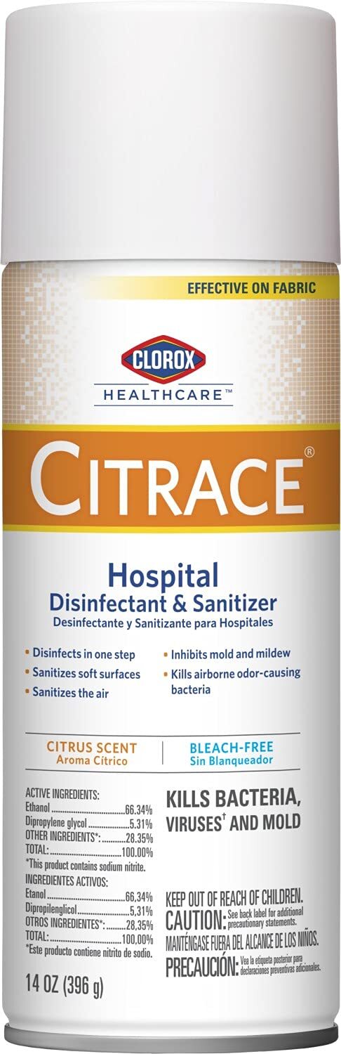 249-49100 Citrace Hospital Disinfectant & Sanitizer Spray, Citrus, 14oz