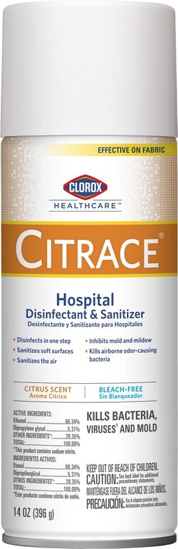 Citrace Hospital Disinfectant & Sanitizer Spray, Citrus, 14oz