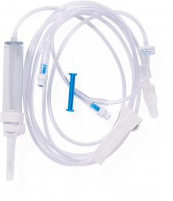 IV Administration Set w/ 1 needle-free port, 15 drop, 92" long, case of 50
