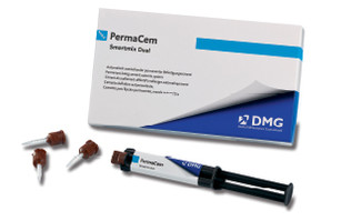 61-110525 PermaCem Automix Transparent Dual Cure kit. Kit contians: 1 - 52 gram cartridge and 40 mixing tips.