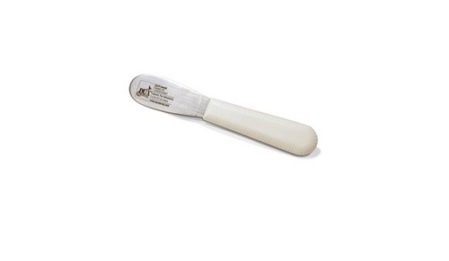 49-25234 Alginate-Type Spatula, Autoclavable with Light Beige Resin Handle and Stainless Steel Blade.