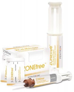 ZONEfree Temporary Cement, 3.2 Gm. Automix Syringe & 8 Mixing Tips. New generation of translucent temporary cement offers superior retention and stren