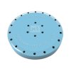 49-31006 24 Hole Round Sky Blue Resin Magnetic Bur Block. Provides Storage for all Types of Rotary Instruments, Autoclavable and Chemiclavable. Single bur bloc