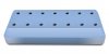 49-31818 14 Hole Rectangular Baby Blue, Resin Magnetic Bur Block. Provides Storage for all Types of Rotary Instruments, Autoclavable and Chemiclavable.