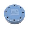 49-31825 8 Hole Round Baby Blue, Resin Magnetic Bur Block. Provides Storage for all Types of Rotary Instruments, Autoclavable and Chemiclavable.
