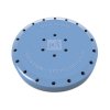 49-31835 24 Hole Round Baby Blue, Resin Magnetic Bur Block. Provides Storage for all Types of Rotary Instruments, Autoclavable and Chemiclavable.
