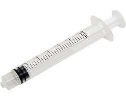 3cc Luer Lock Syringes Only With Cap, box of 100 syringes.