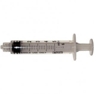 162-26230 5-6cc Luer Lock Syringe Only With Cap, box of 100 syringes