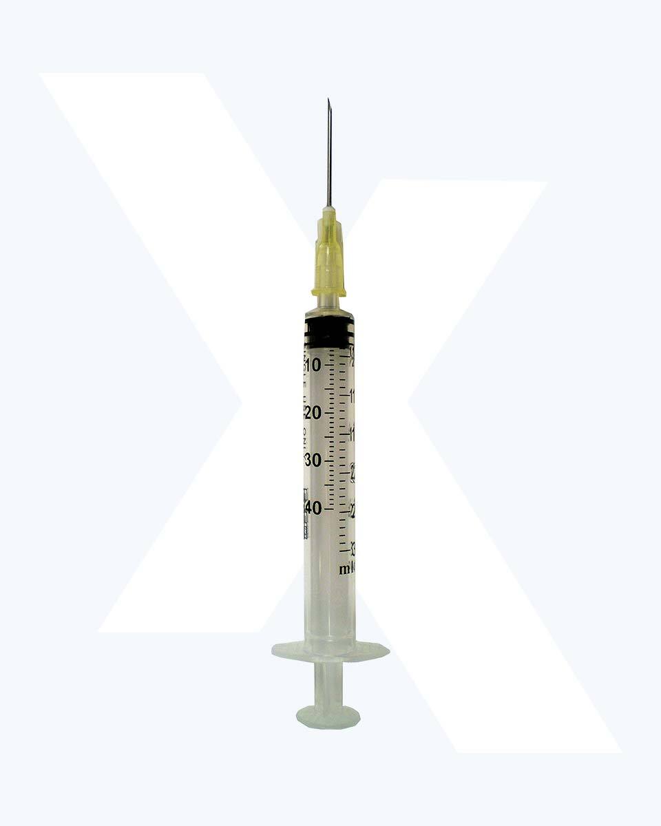 162-26611 Exel 3cc Syringe with 20 gauge x 1' Needle, 100/bx, 10bx/cs
