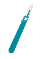 162-29556 Disposable Sterile Scalpel with #15 Stainless Steel blade, Box of 10.