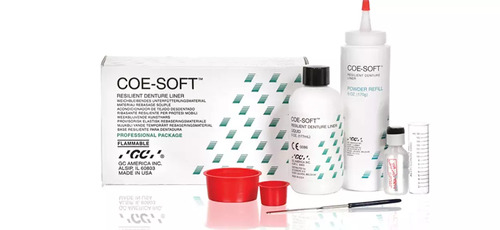 500-344011 Coe-Soft - Professional Package. Soft Denture Reline Material, Self-Cure, Professional Package: 5.5 oz. Powder, 5.5 oz. Liquid