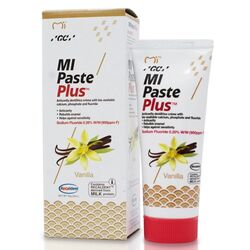 MI Paste Plus - Vanilla 10/Pk. Topical Tooth Cream with Calcium, Phosphate and 0.2% Fluoride. 10 Tubes (40 Gm. Each). **Dental License Required