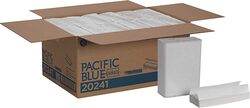 White C-Fold Paper Towels, 10.1" x 13.2", Case of 2400 towels (12 Packages x 200 Count).