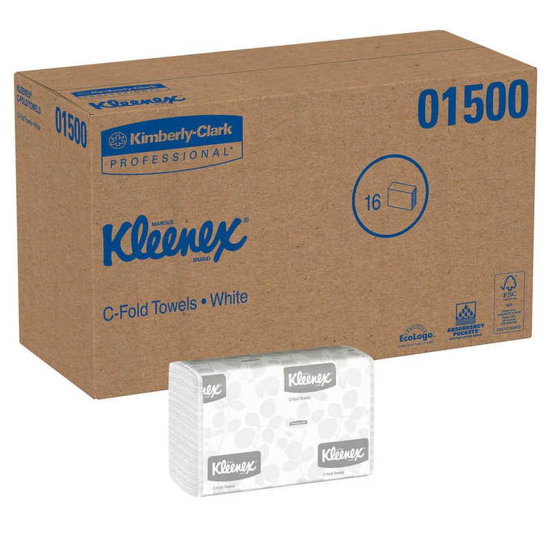 70-01500 Kleenex C-Fold 150 paper towels, 2400/cs