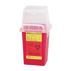 BD Sharps Collector - 1.5 Qt. Removal Port Top, Red.