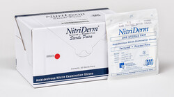 Nitrile Gloves: Sterile MEDIUM 50 Pair/Box. Powder Free, Smooth, Box of 50 Pair Medium Gloves.