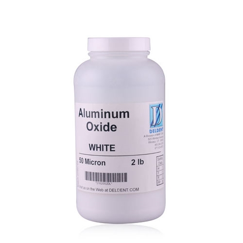 18-505050 White Aluminum Oxide, 50 Micron, 2 Lb. Jar. Dental Grade Abrasive.